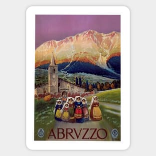 Reprint of Vintage Travel Poster to Abruzzo/Abrvzzo, Italy Sticker